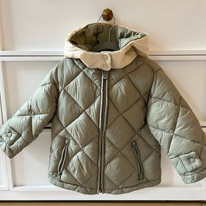 Zara girls light puffer jacket